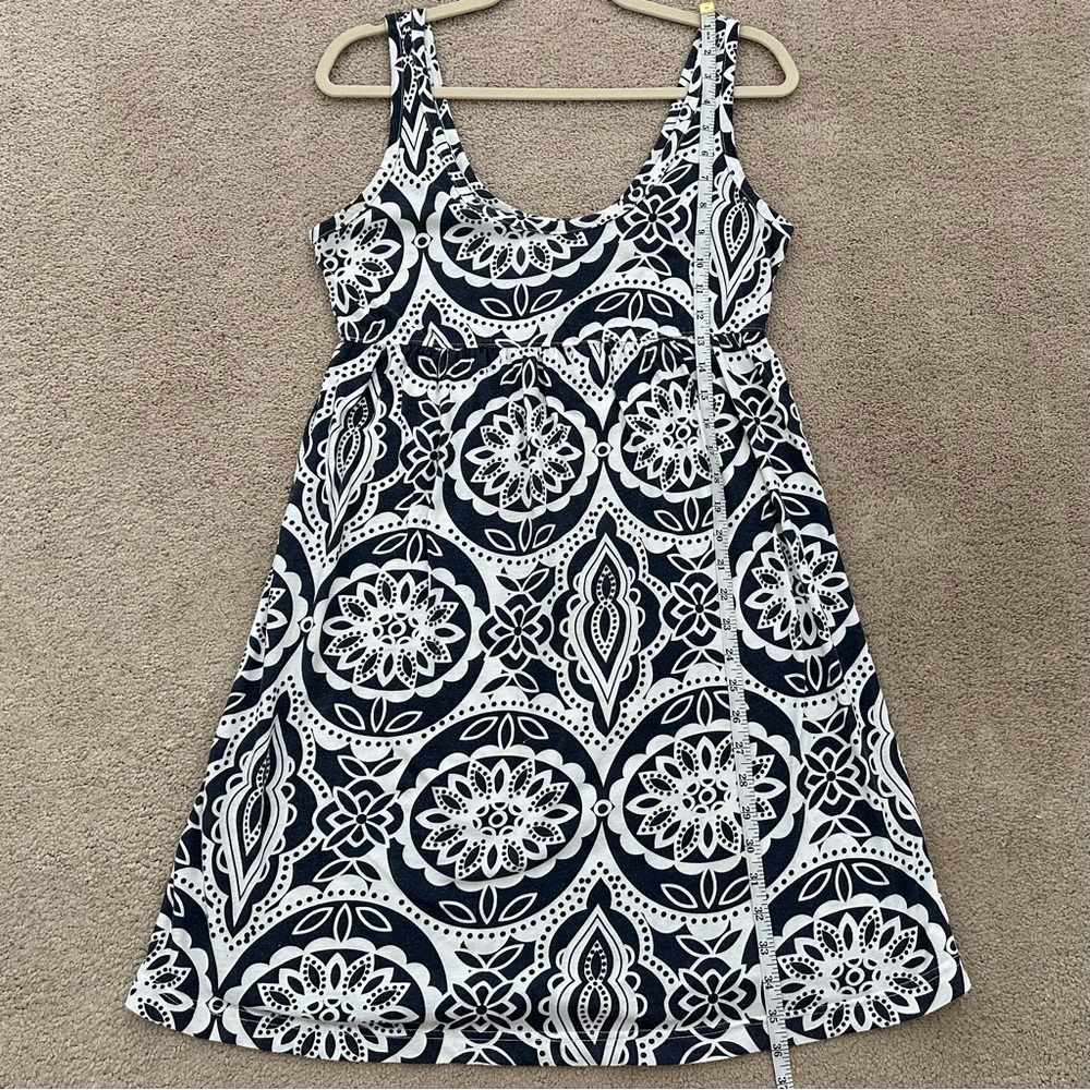 Roxy Navy & White Floral Sleeveless Tank Top Sun Dress- Beach Vacation Surf - Picture 12 of 12